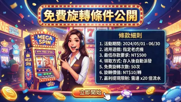免費旋轉條件公開